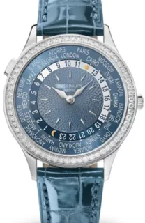 Patek Philippe World Time 7130G-016 White gold Blue