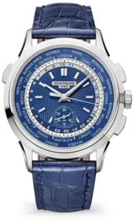 Patek Philippe World Time Chronograph 5930G-010 White gold Blue