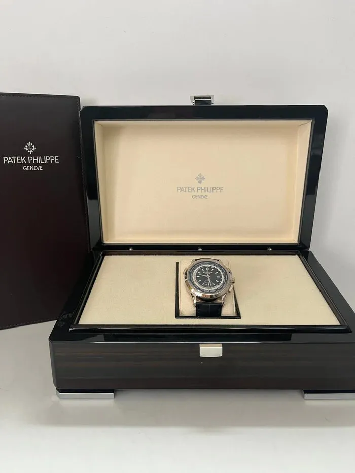 Patek Philippe World Time Chronograph 5930G-010 39.5mm White gold and 18k white gold Blue 2