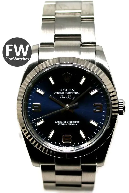 Rolex Air King 114234 34mm Stainless steel Blue