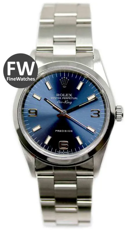 Rolex Air King 14000 34mm Stainless steel Blue