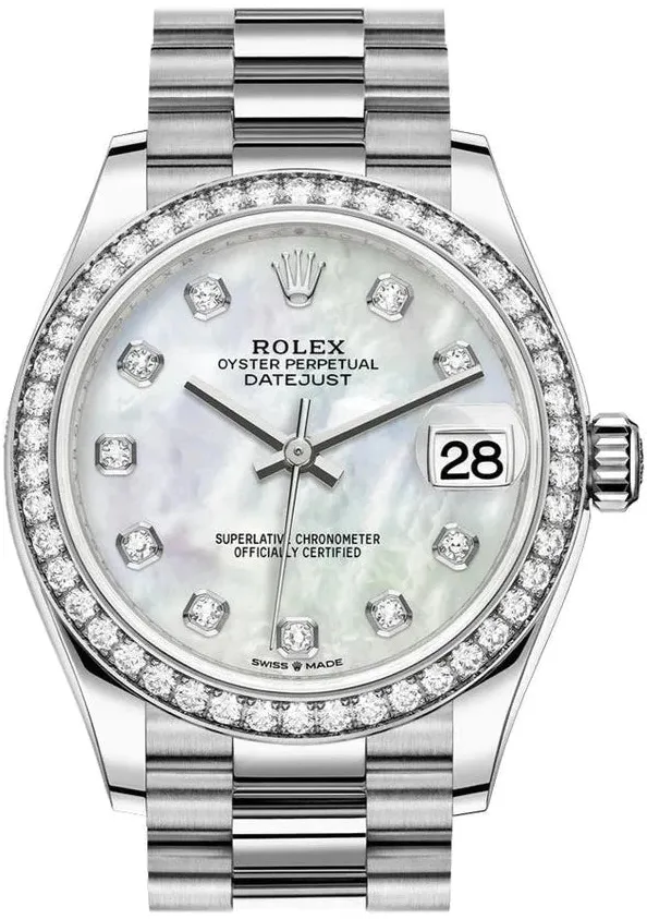 Rolex Datejust 31 278289RBR 31mm White gold and 18k white gold Mother-of-pearl