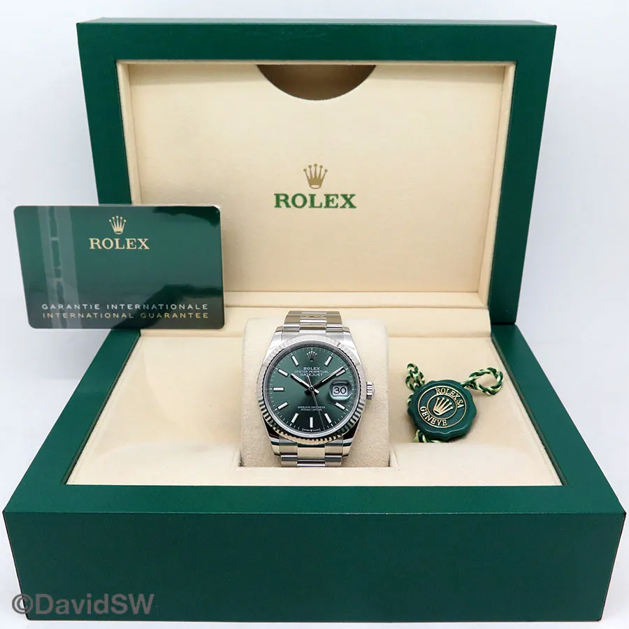 Rolex Datejust 36 126234 36mm 18K/SS Green 1