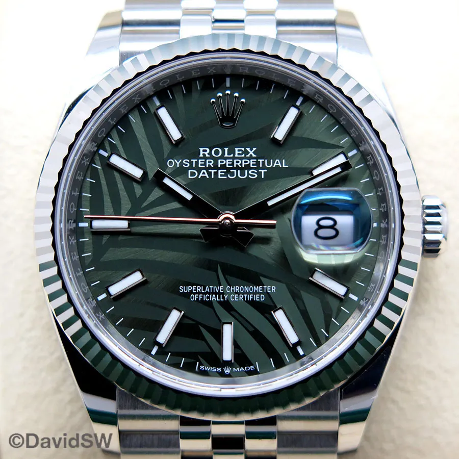 Rolex Datejust 36 126234 36mm 18K/SS Green 2