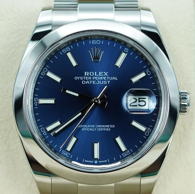 Rolex Datejust 41 126300-0001 41mm Oystersteel Blue