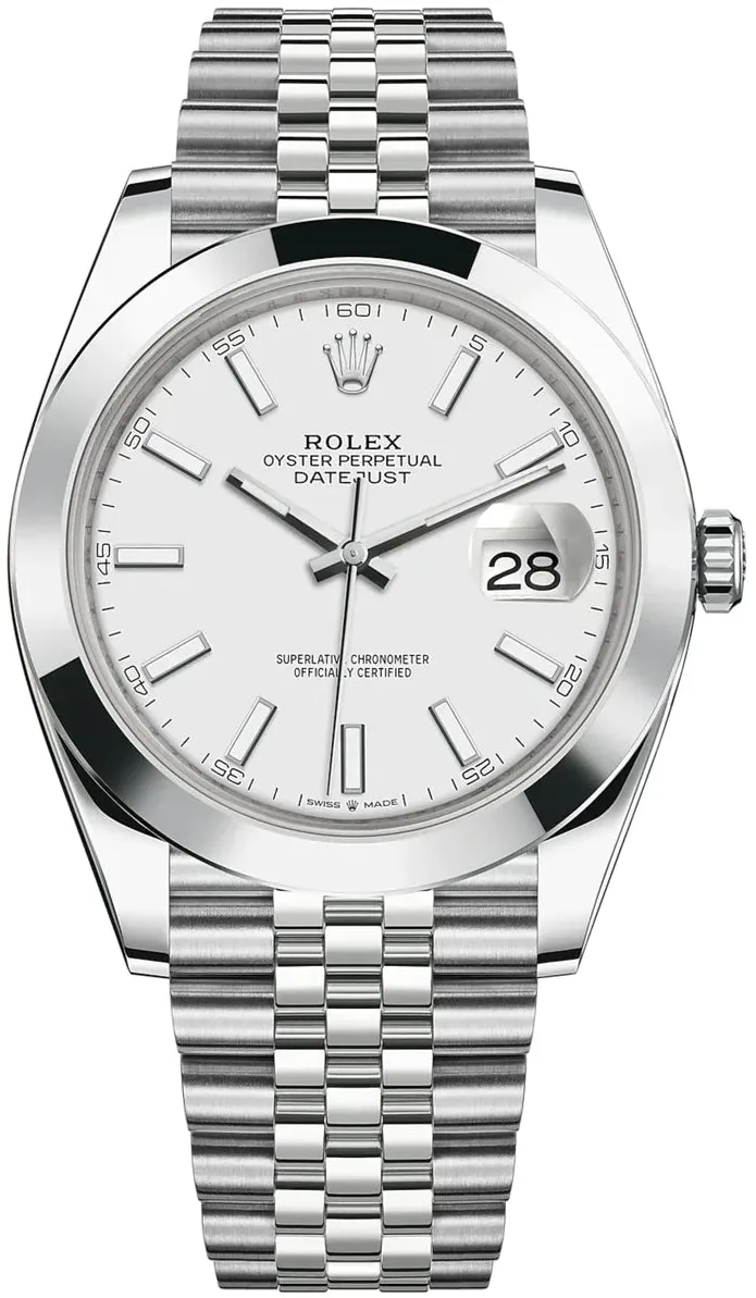 Rolex Datejust 41 126300 41mm Stainless steel White