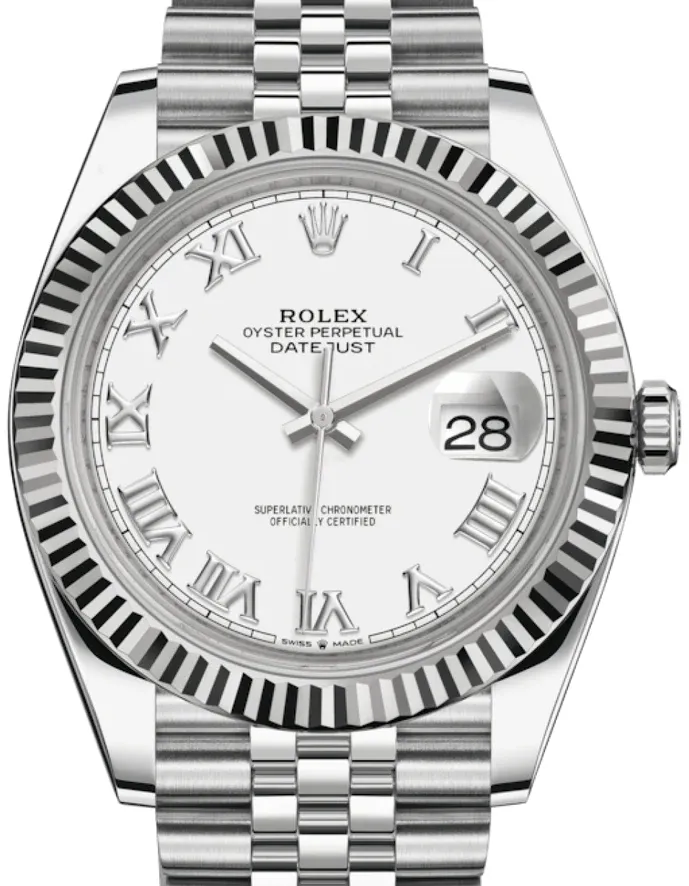 Rolex Datejust 41 126300 41mm Stainless steel White