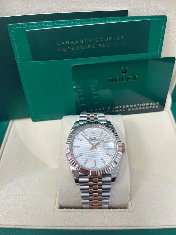 Rolex Datejust 41 126331 41mm Everose gold Silver 1