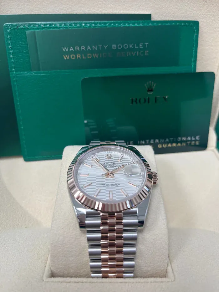 Rolex Datejust 41 126331 41mm Everose gold Silver 4