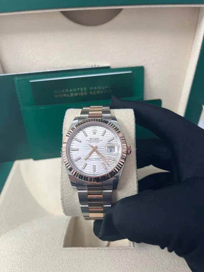 Rolex Datejust 41 126331 41mm Everose gold Silver 1