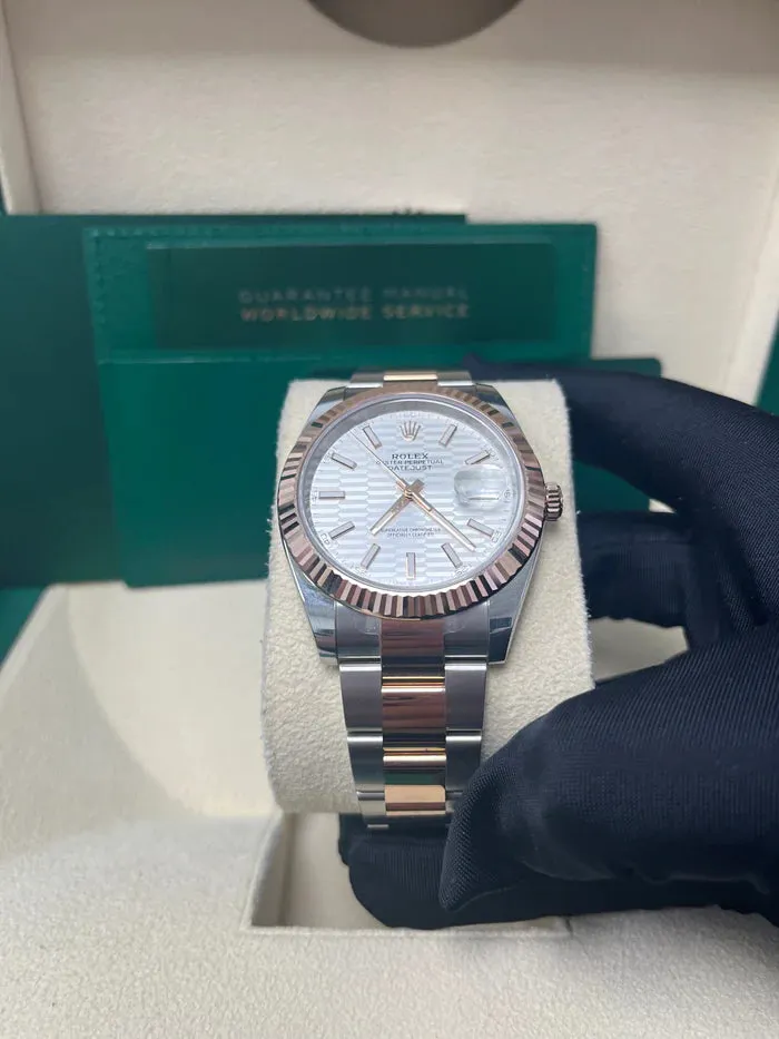 Rolex Datejust 41 126331 41mm Everose gold Silver 3