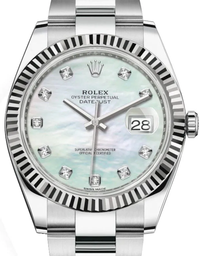 Rolex Datejust 41 126334 41mm Stainless steel White