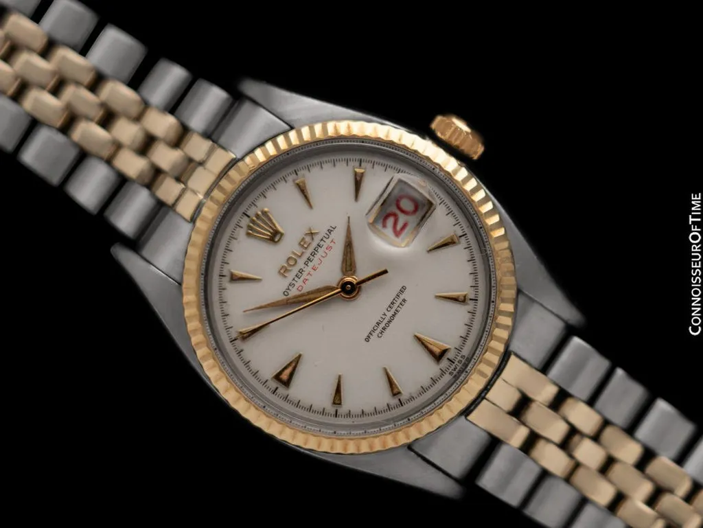 Rolex Datejust 6305 36mm Yellow gold and Stainless steel Silver