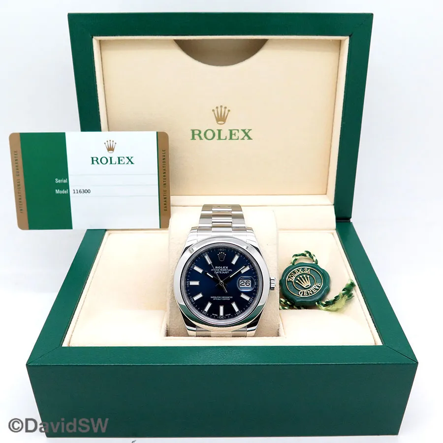 Rolex Datejust II 116300 41mm Stainless steel Blue 1