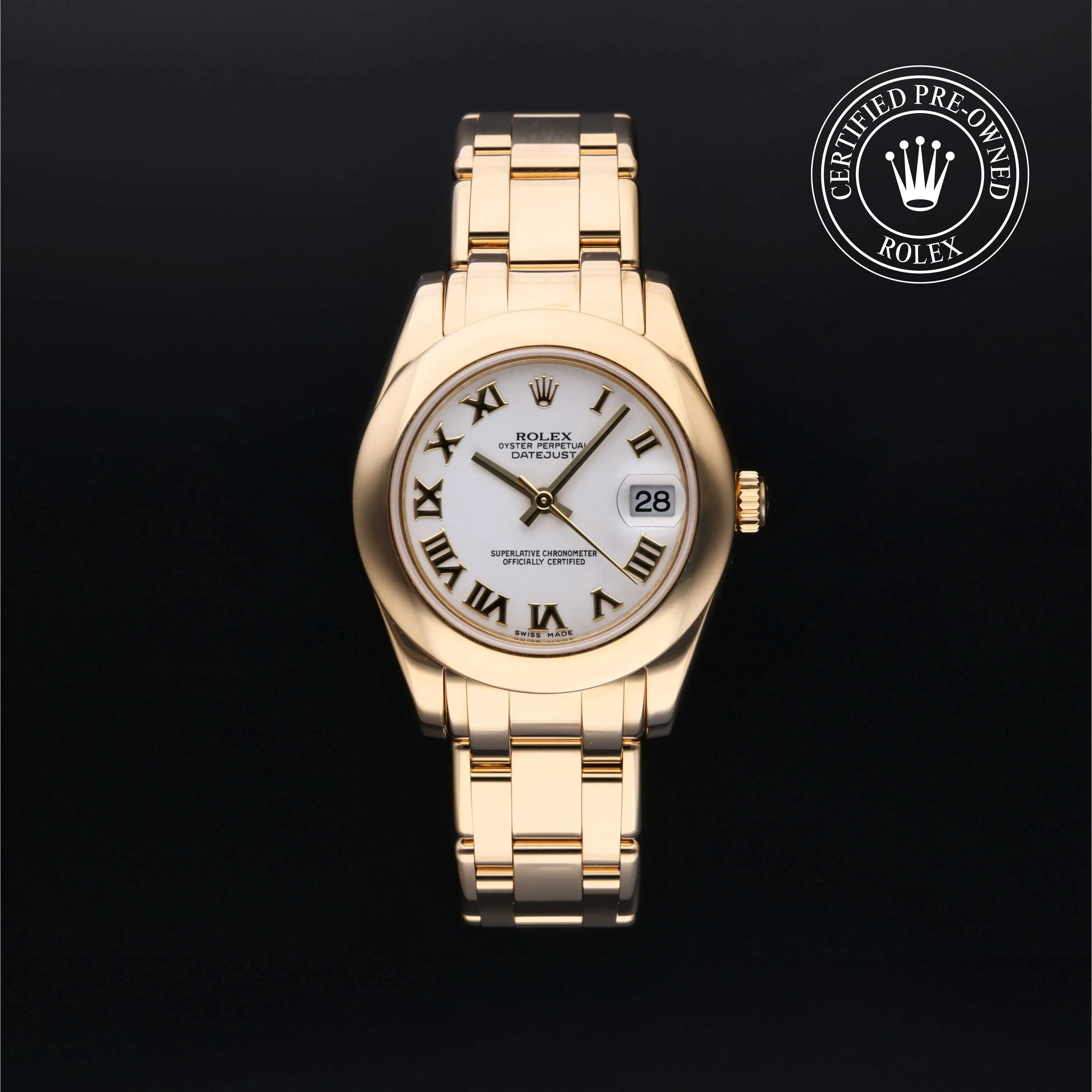 Rolex Datejust 31 81208 34mm Yellow gold White