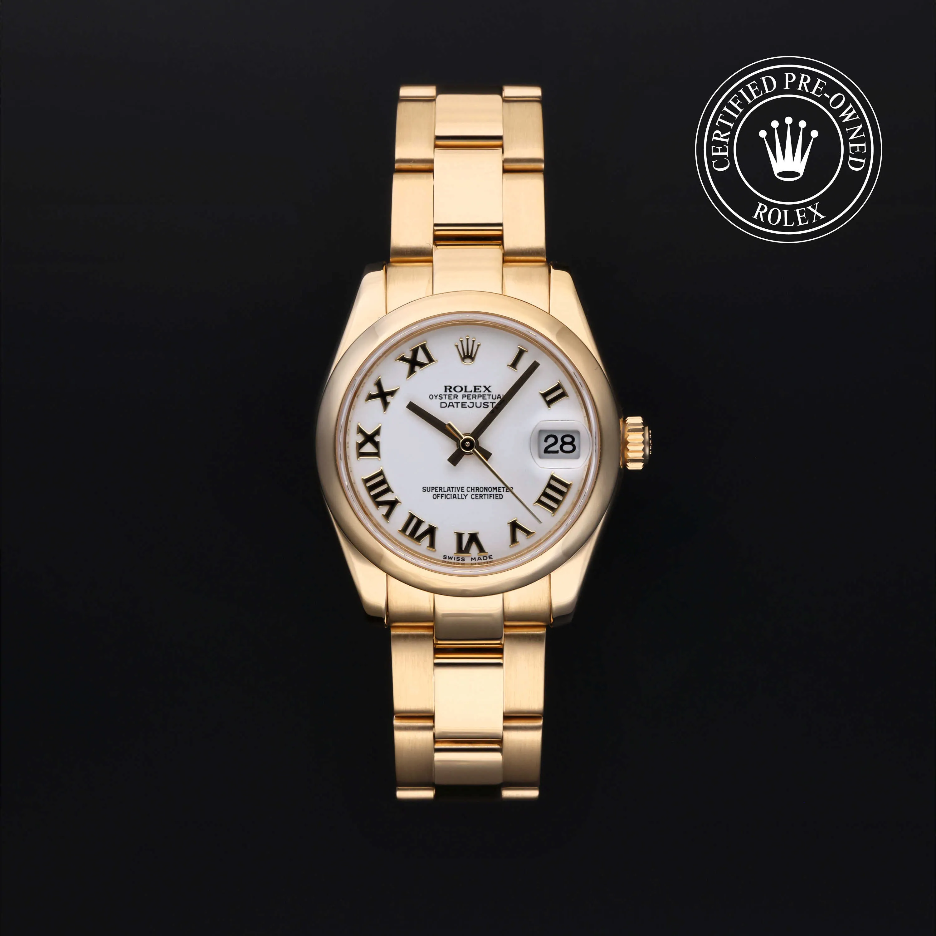 Rolex Datejust 31mm Yellow gold White