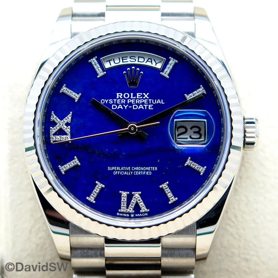 Rolex Day-Date 36 128239 36mm White gold Blue 3