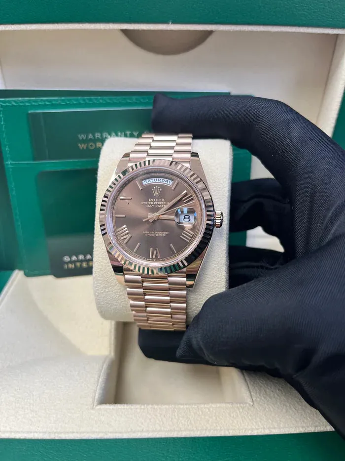 Rolex Day-Date 40 228235 40mm Everose gold Brown 2