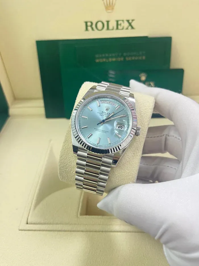 Rolex Day-Date 40 228236 40mm Platinum Blue 8