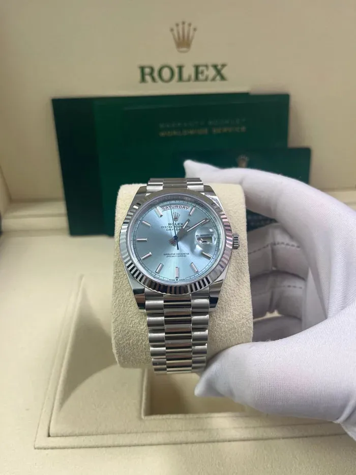 Rolex Day-Date 40 228236 40mm Platinum Blue 9