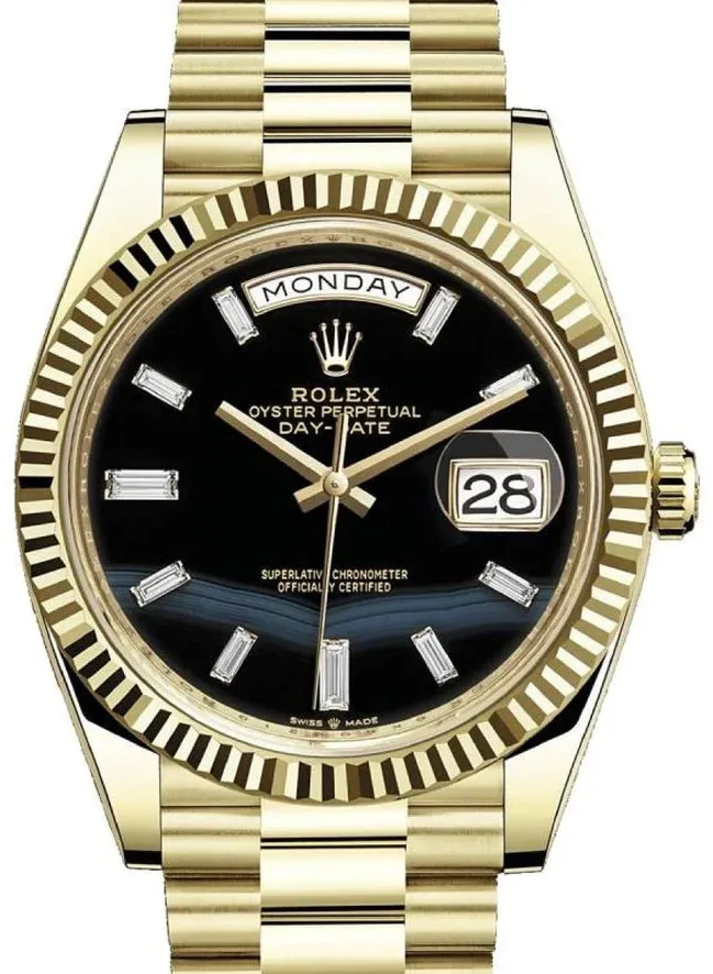 Rolex Day-Date 40 228238 40mm Yellow gold and 18k yellow gold Onyx