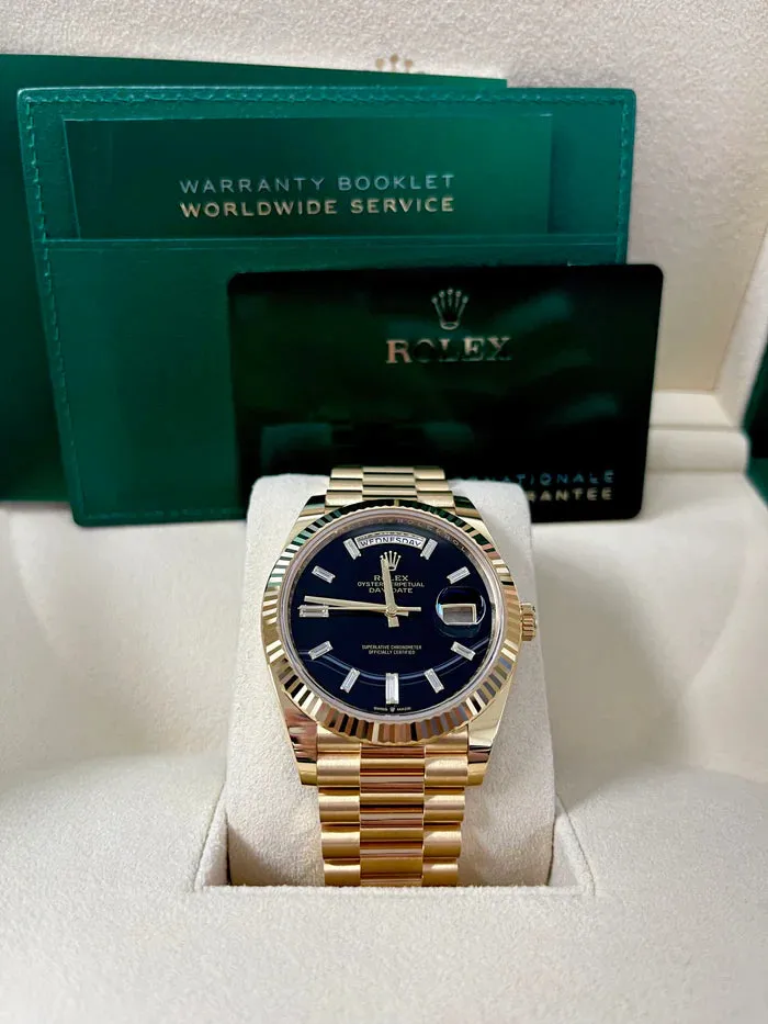 Rolex Day-Date 40 228238 40mm Yellow gold and 18k yellow gold Onyx 5