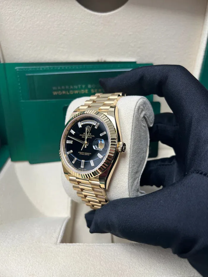 Rolex Day-Date 40 228238 40mm Yellow gold and 18k yellow gold Onyx 6