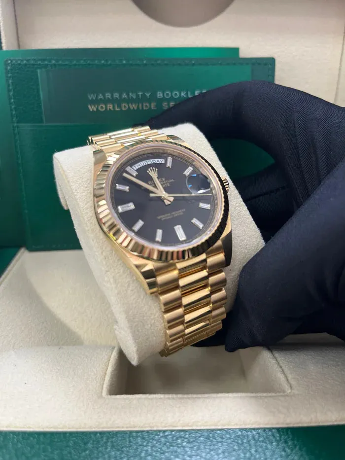 Rolex Day-Date 40 228238 40mm Yellow gold and 18k yellow gold Black 9