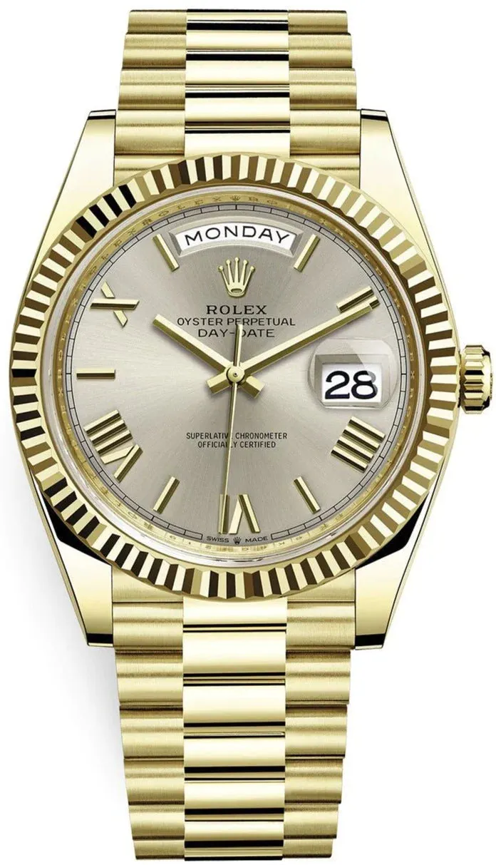 Rolex Day-Date 40 228238 40mm Yellow gold and 18k yellow gold Silver