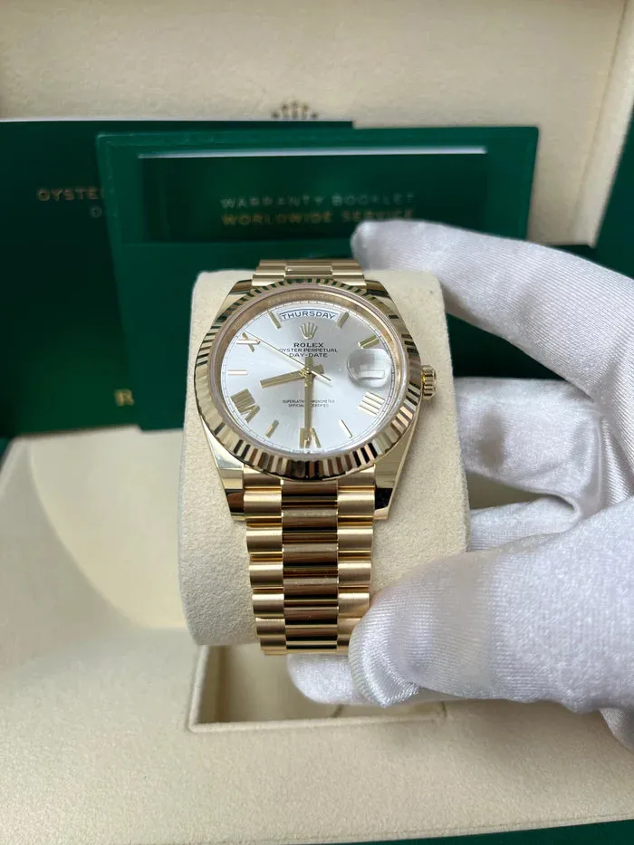 Rolex Day-Date 40 228238 40mm Yellow gold and 18k yellow gold Silver 2