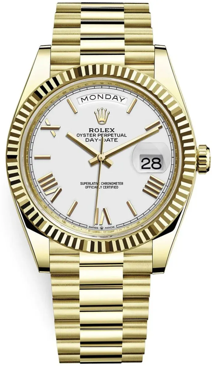 Rolex Day-Date 40 228238 40mm Yellow gold and 18k yellow gold White