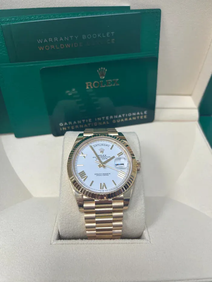 Rolex Day-Date 40 228238 40mm Yellow gold and 18k yellow gold White 1