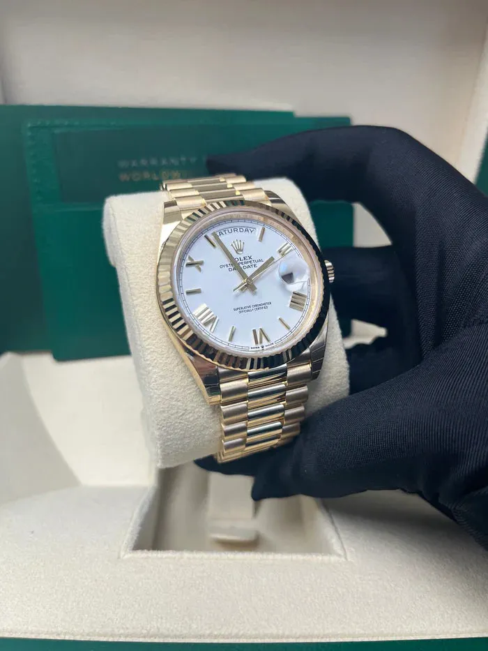 Rolex Day-Date 40 228238 40mm Yellow gold and 18k yellow gold White 8