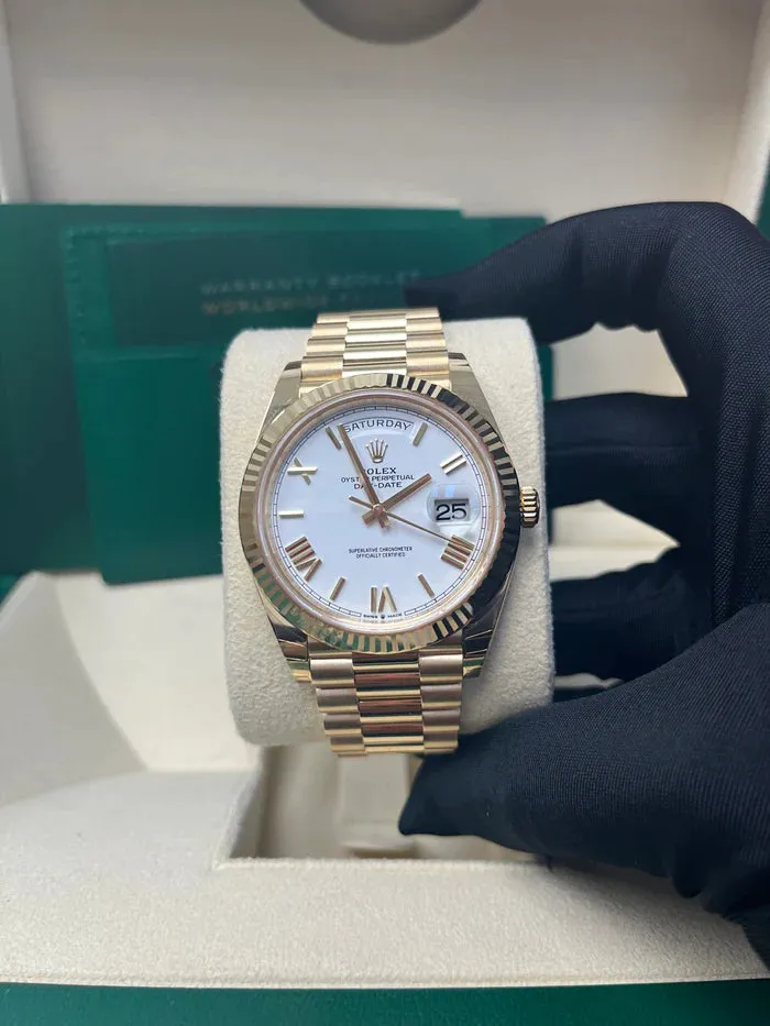 Rolex Day-Date 40 228238 40mm Yellow gold and 18k yellow gold White 10