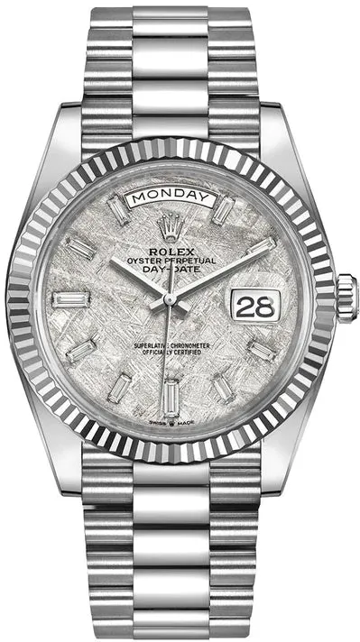 Rolex Day-Date 40 228239 40mm White gold and 18k white gold Meteorite