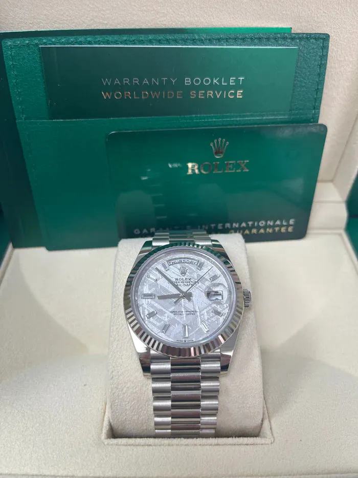 Rolex Day-Date 40 228239 40mm White gold and 18k white gold Meteorite 1