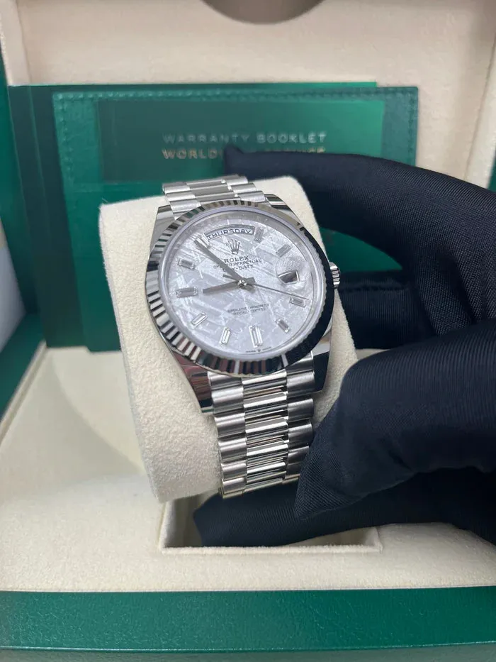 Rolex Day-Date 40 228239 40mm White gold and 18k white gold Meteorite 6