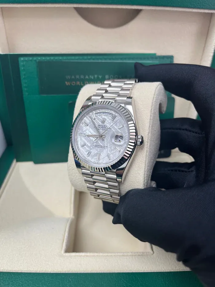 Rolex Day-Date 40 228239 40mm White gold and 18k white gold Meteorite 7