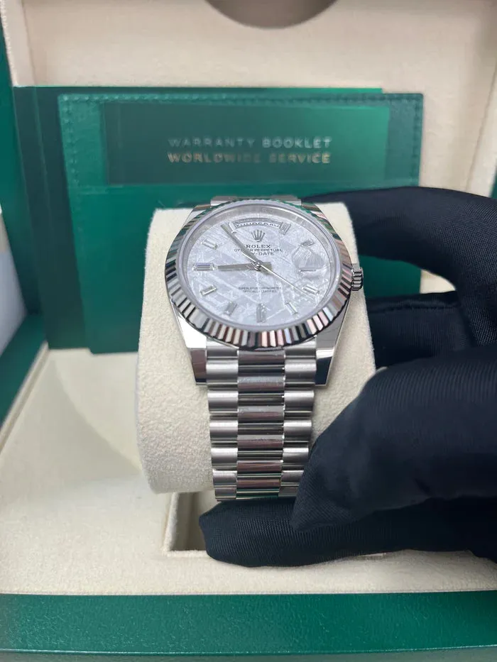 Rolex Day-Date 40 228239 40mm White gold and 18k white gold Meteorite 11