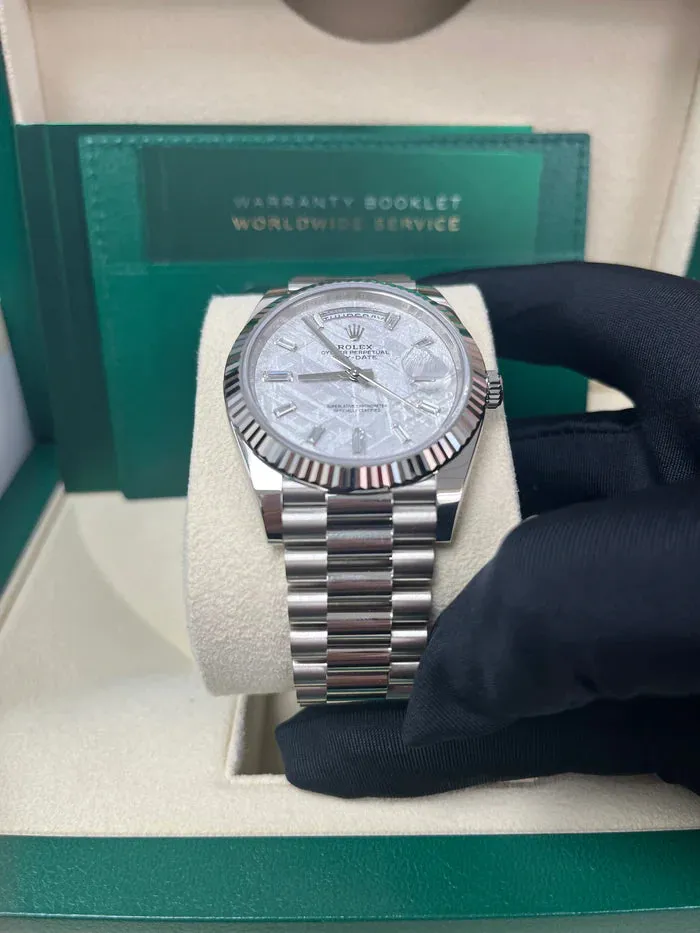 Rolex Day-Date 40 228239 40mm White gold and 18k white gold Meteorite 12