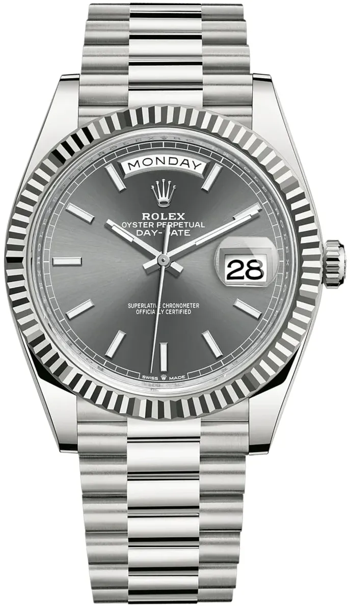 Rolex Day-Date 40 228239 40mm White gold and 18k white gold Gray