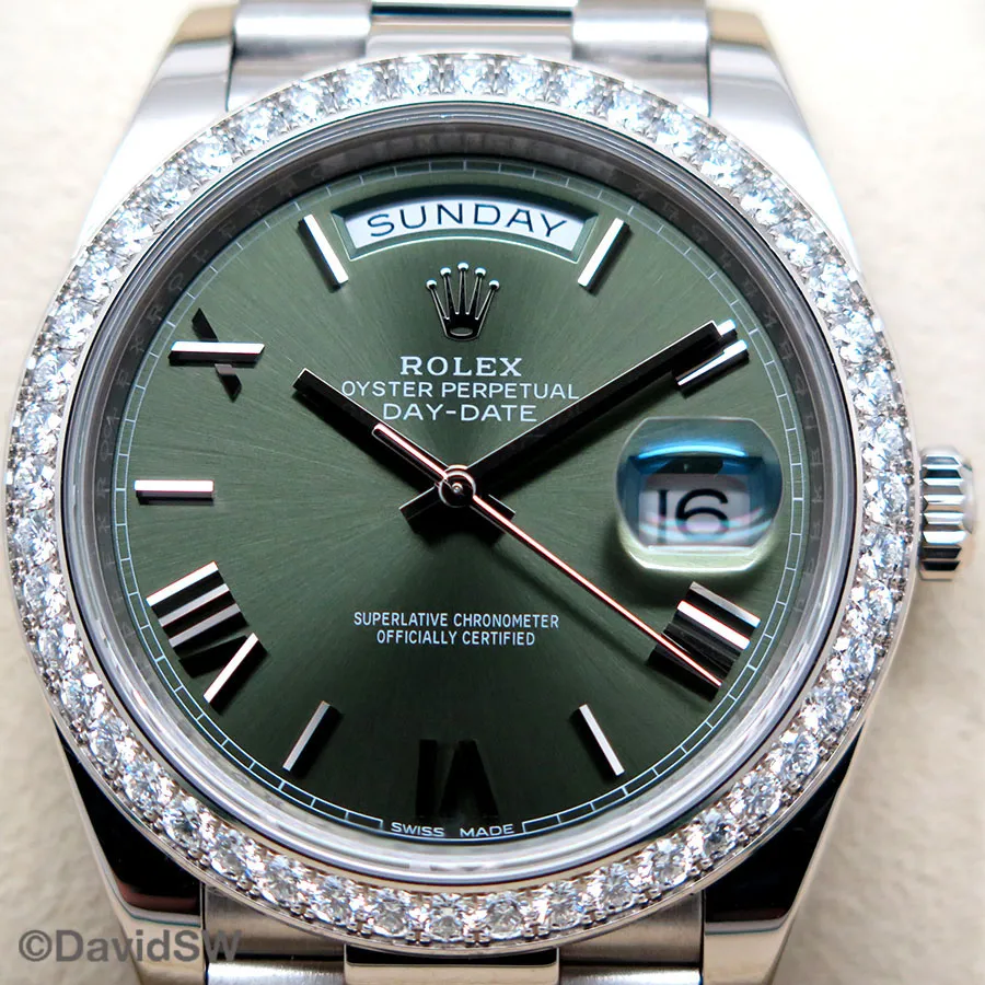 Rolex Day-Date 40 228349RBR 40mm White gold Green 2