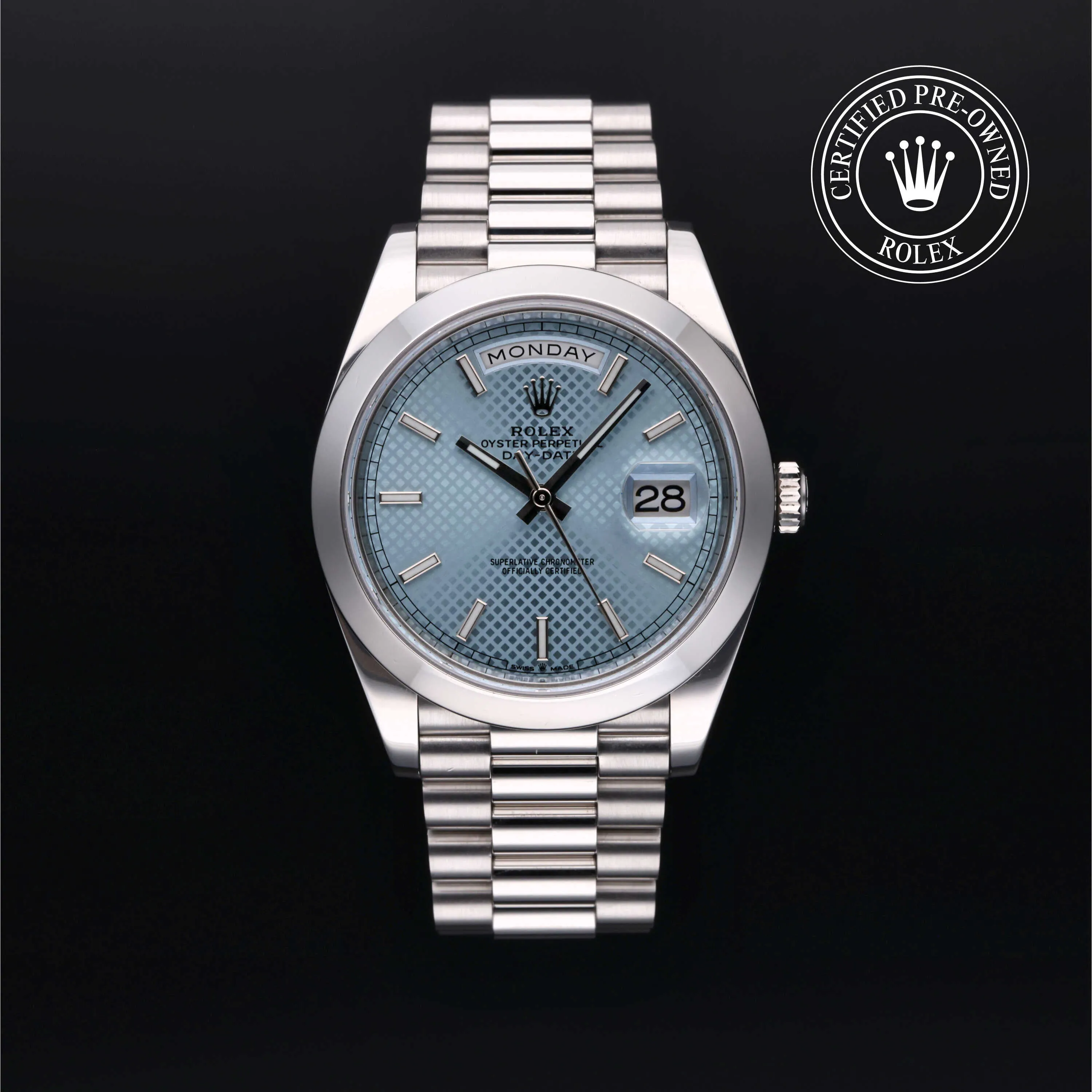 Rolex Day-Date 40mm Platinum Blue