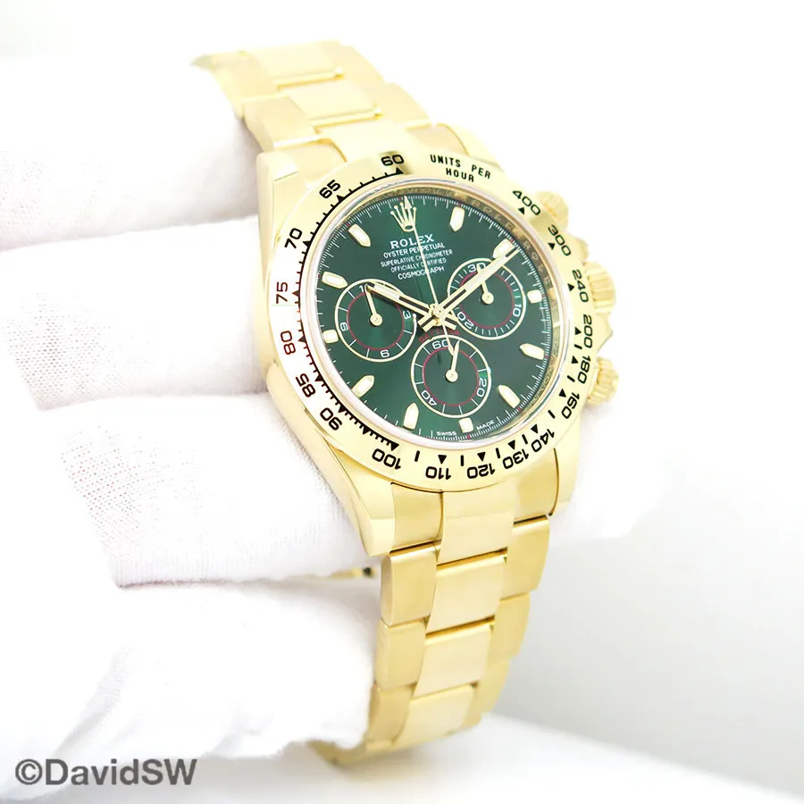 Rolex Daytona 116508 40mm Yellow gold Green