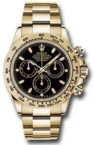 Rolex Daytona 116508 40mm Yellow gold Black