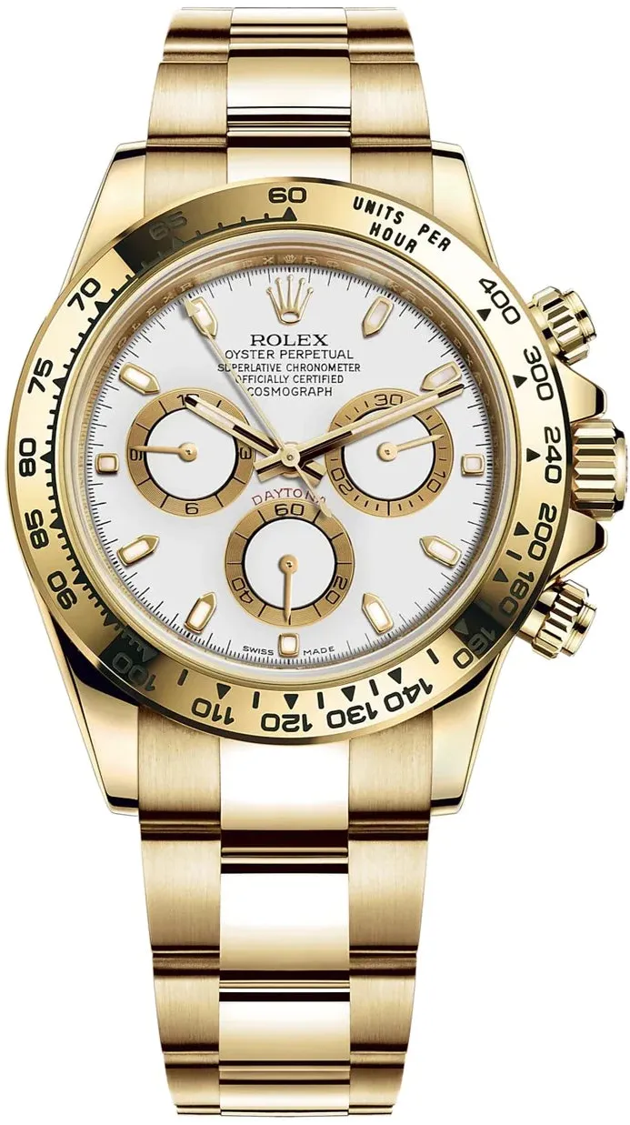 Rolex Daytona 116508 40mm Yellow gold White