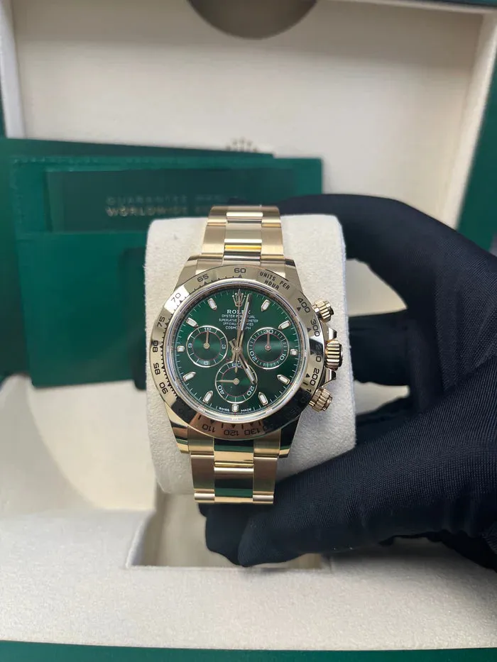 Rolex Daytona 116508 40mm Yellow gold and 18k yellow gold Green 4