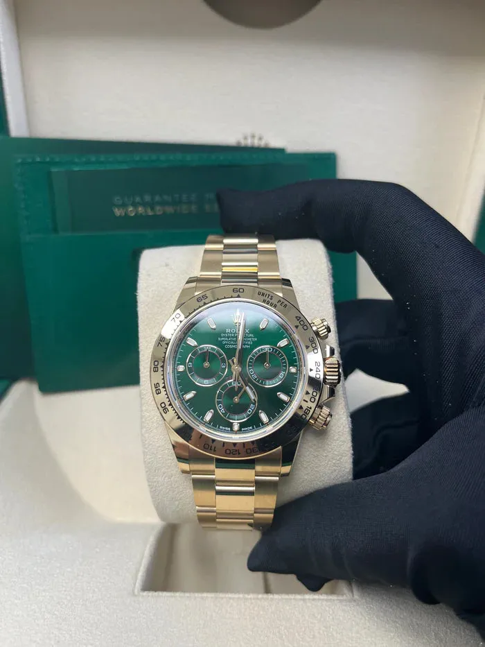 Rolex Daytona 116508 40mm Yellow gold and 18k yellow gold Green 8