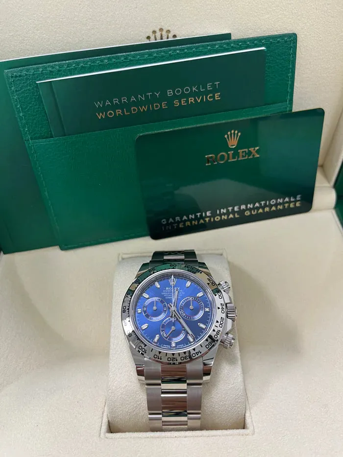 Rolex Daytona 116509 40mm White gold Blue 1