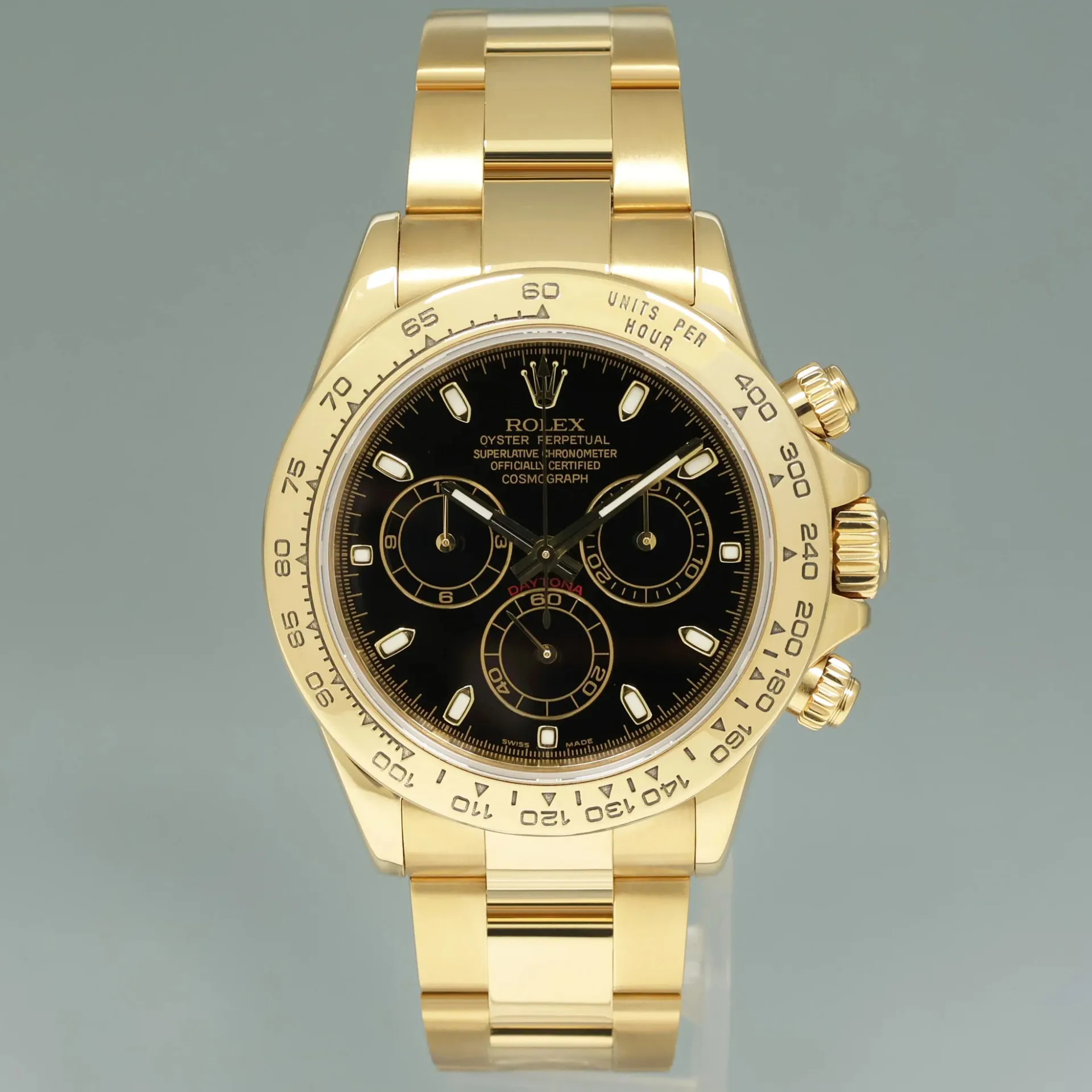 Rolex Daytona 116528-0035 40mm Yellow gold Black